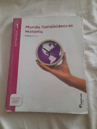 Mundu garaikidearen historia, 1 Batxilergoa