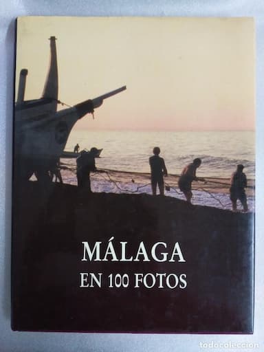 MÁLAGA EN 100 FOTOS - 1987 - PASTAS DURAS Y SOBRECUBIERTA