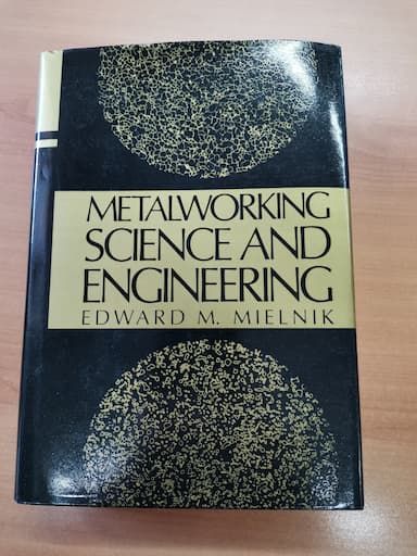 Metalworking Science and Engineering